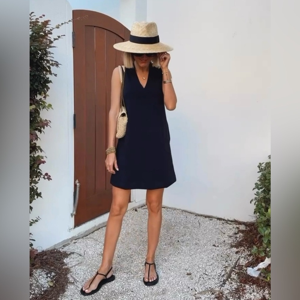Classic Butter Soft Black V-neck Dress